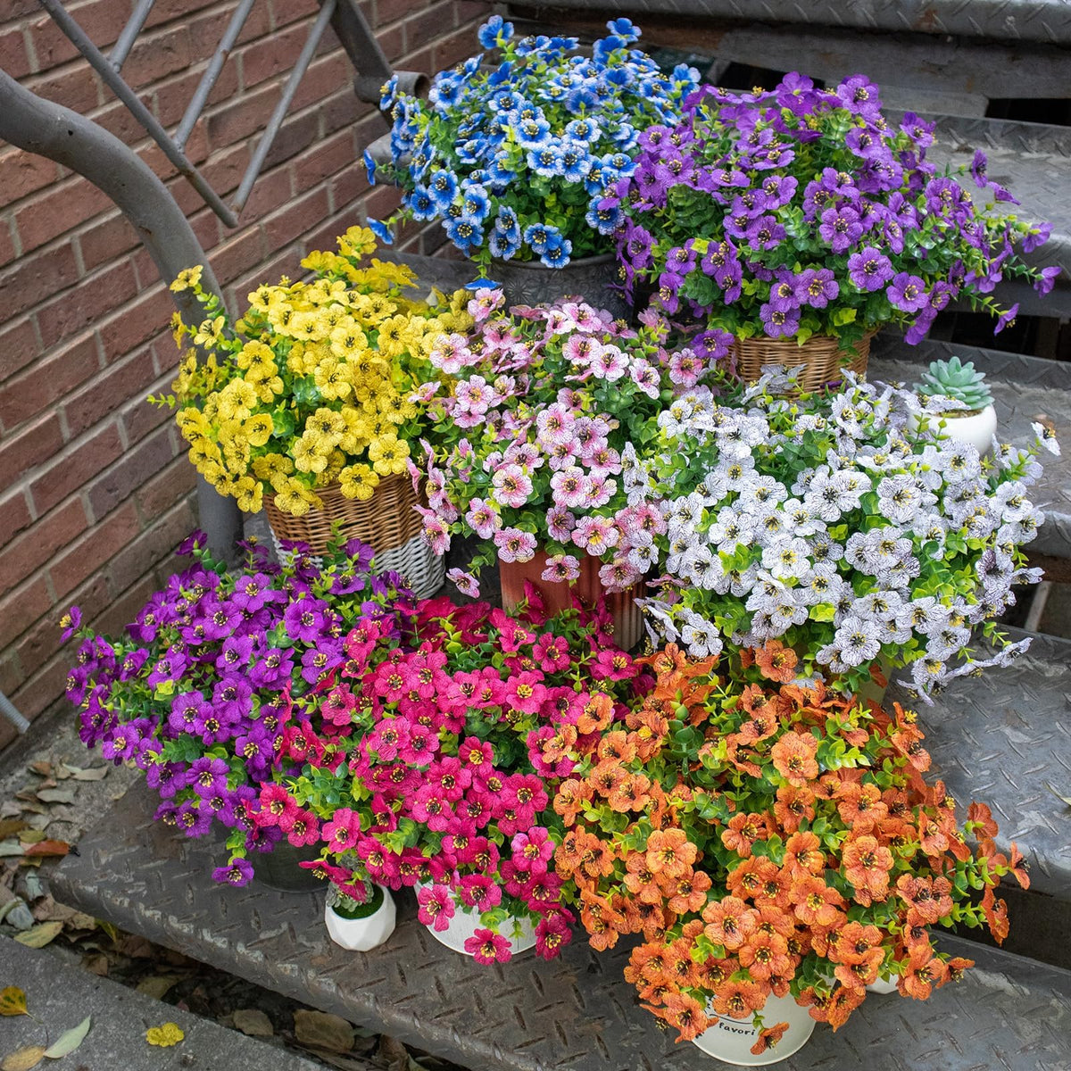 Perfect for mixing with real plants to enhance displays.