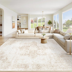 VECARF Area Rug 9x12 with soft microfiber delivers plush underfoot comfort in busy spaces.