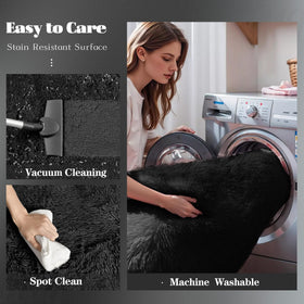 VECARF non-slip-backing keeps the rug steady on wood or tile floors.