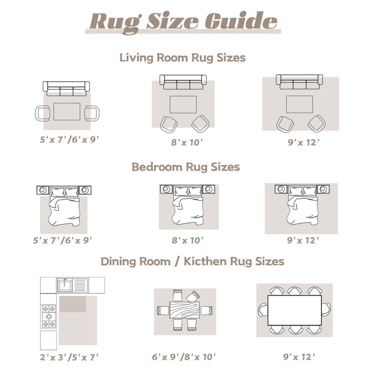 VECARF Versatile rug suitable for living rooms, dining spaces, and offices.