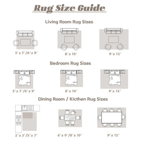 VECARF versatile 8x10 rug fits living rooms, dining rooms, bedrooms, and more.