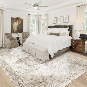 VECARF washable rug highlights easy machine-wash maintenance for busy homes.