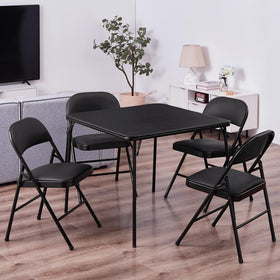 VECELO folding card table frame with durable steel construction for long-lasting use