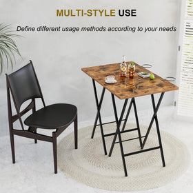 VECELO sturdy X-frame and MDF top support laptops and meals safely