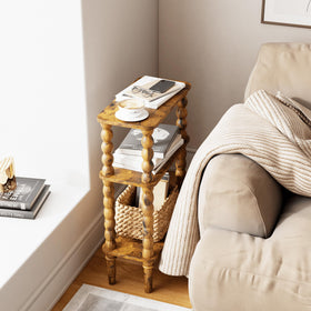 Veegle end table with spherical legs adds vintage charm and stability.