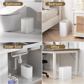 Veelesa modern matte finish bin complements bathrooms and home offices.