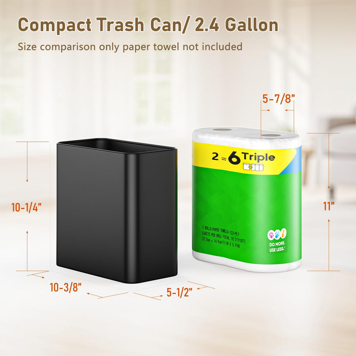 Veelesa open-top trash bin matte black ideal for quick hands-free disposal.