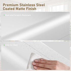 Veelesa stainless steel bin is easy to wipe clean and resists odors.