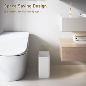 Veelesa trash bin under-sink setup showcases the matte finish and slim profile.