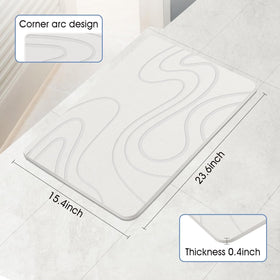 Veeloim Stone Bath Mat anti-slip base secures it on wet floors.