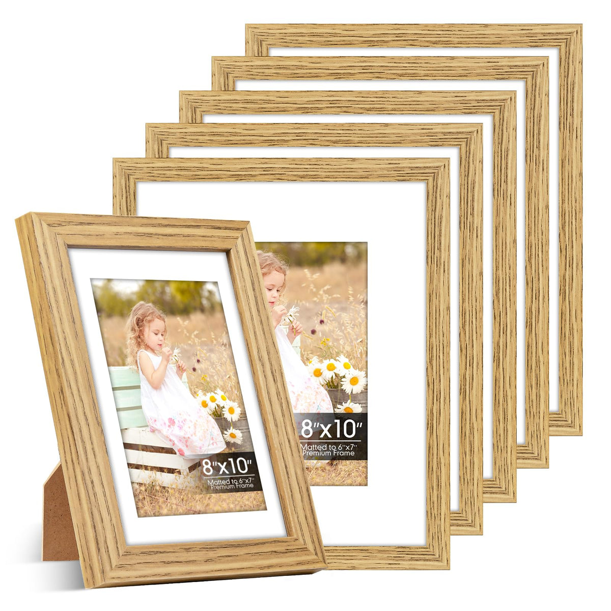 Veelot 8x10 frame set with shatter-resistant HD Plexiglass for a safe, clear display