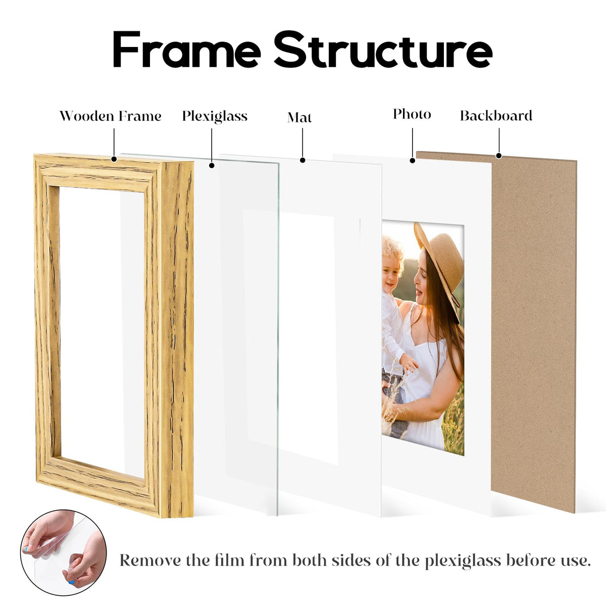 Veelot lightweight frame for easy horizontal or vertical hanging