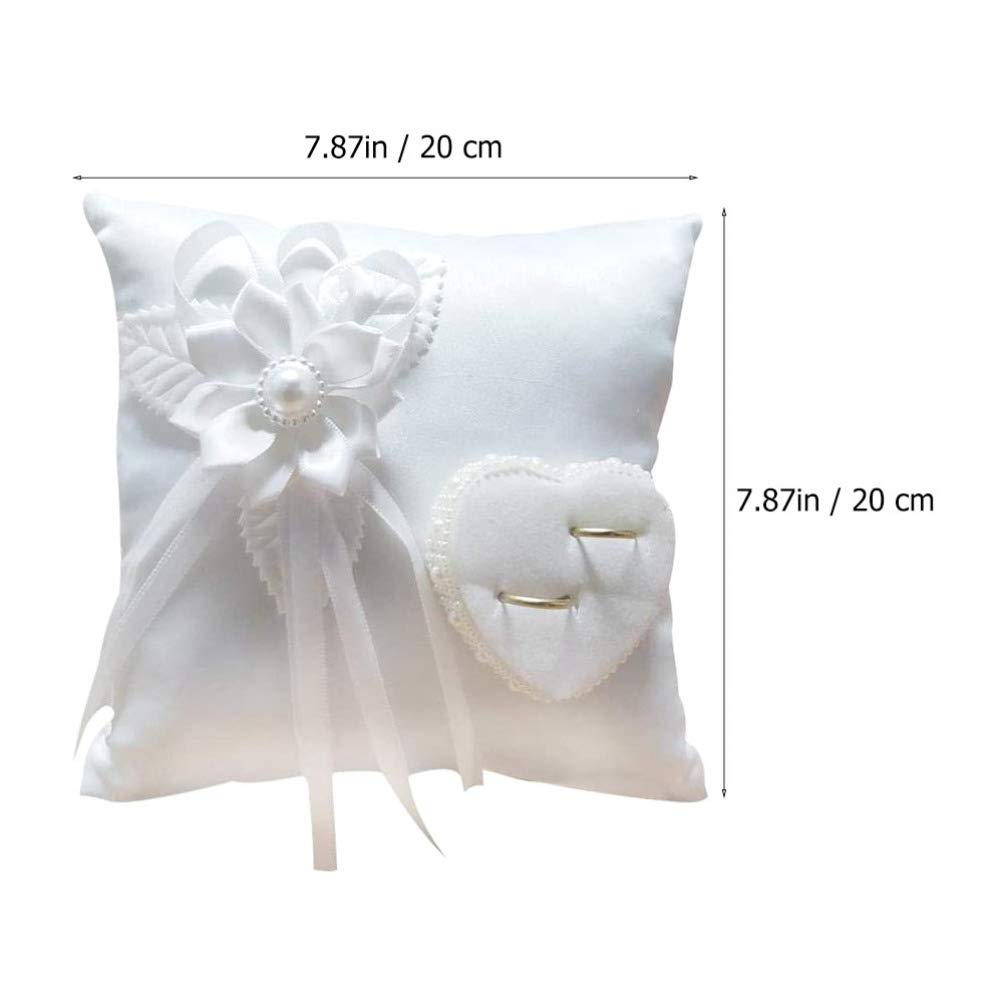 Veemoon ring bearer pillow floral design adds romance to vows