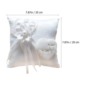 Veemoon ring bearer pillow floral design adds romance to vows
