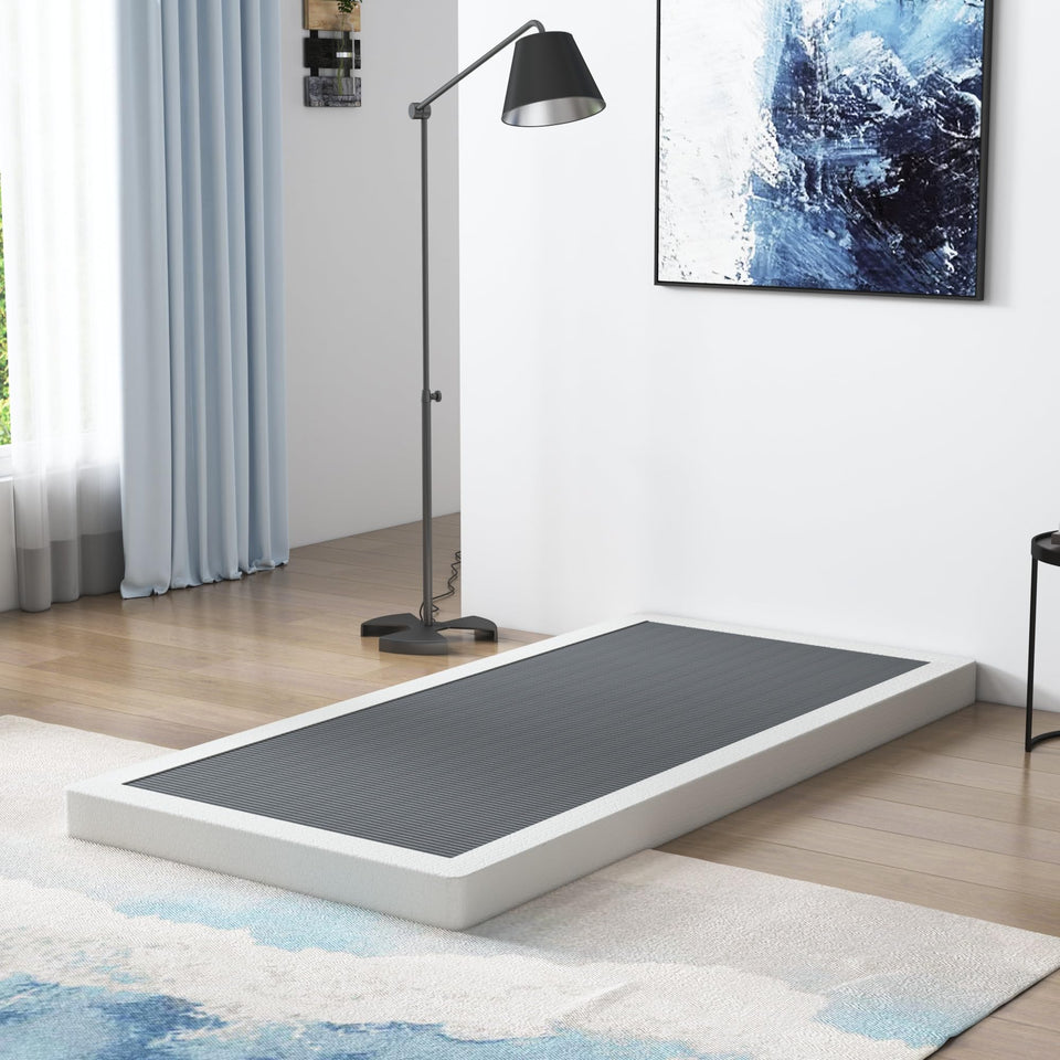 Vehowy twin box spring 3inch front view shows sturdy frame for stable support