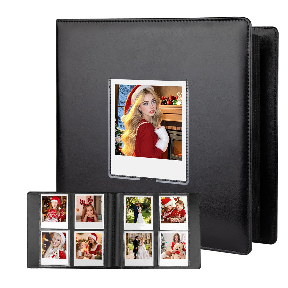 Veicevol 256-pocket photo album cover with refined leather finish protects memories on the go