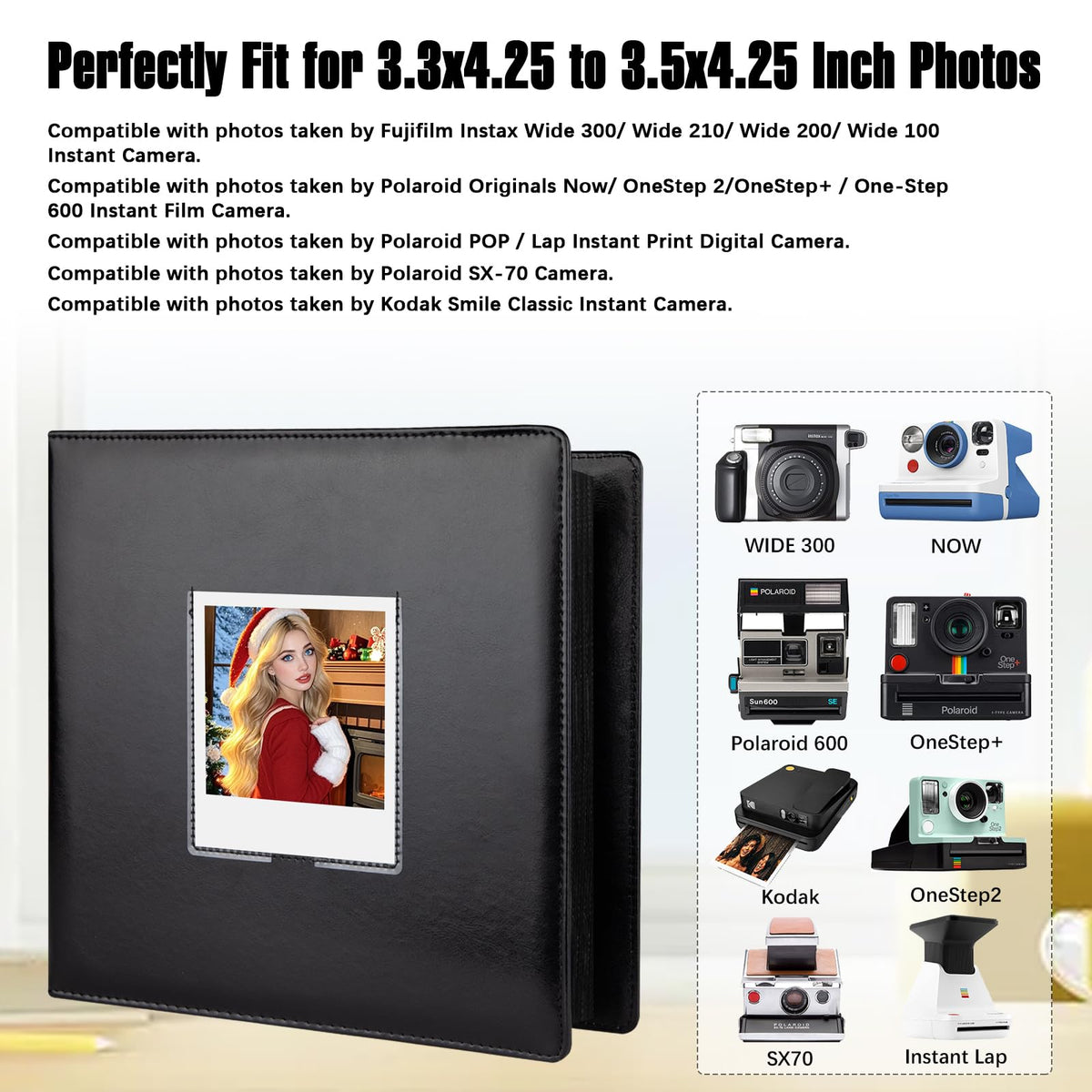 Veicevol 64-page spreads hold four photos per page for easy display