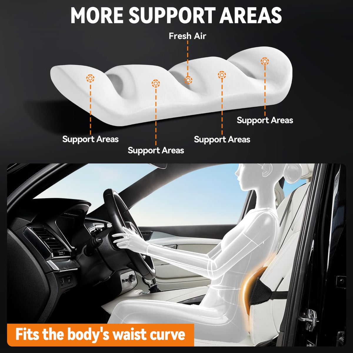 Veitail high-density memory foam core delivers durable, responsive support.