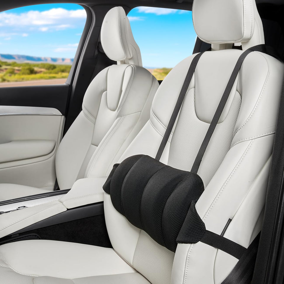 Veitail lumbar support pillow for car seat provides targeted back comfort on the go.