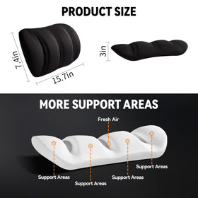 Veitail pillow with secure horizontal and vertical straps stays in place.