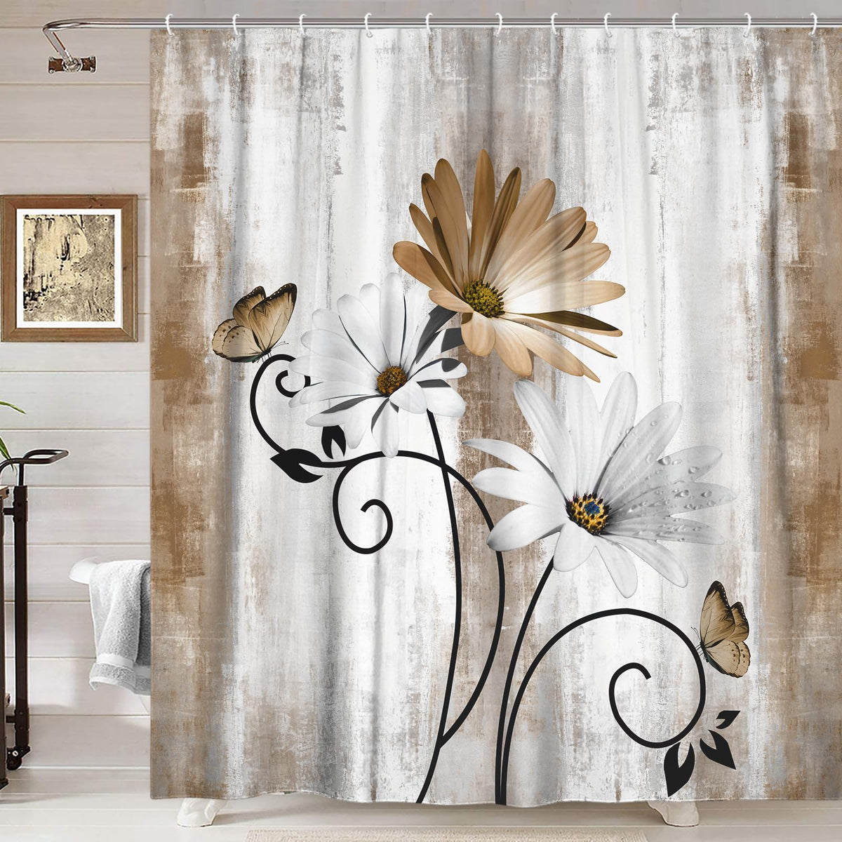 VeiVian daisy floral print adds color with cozy vibes.