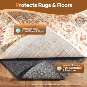 Veken easy-cut design trims to fit any rug shape.