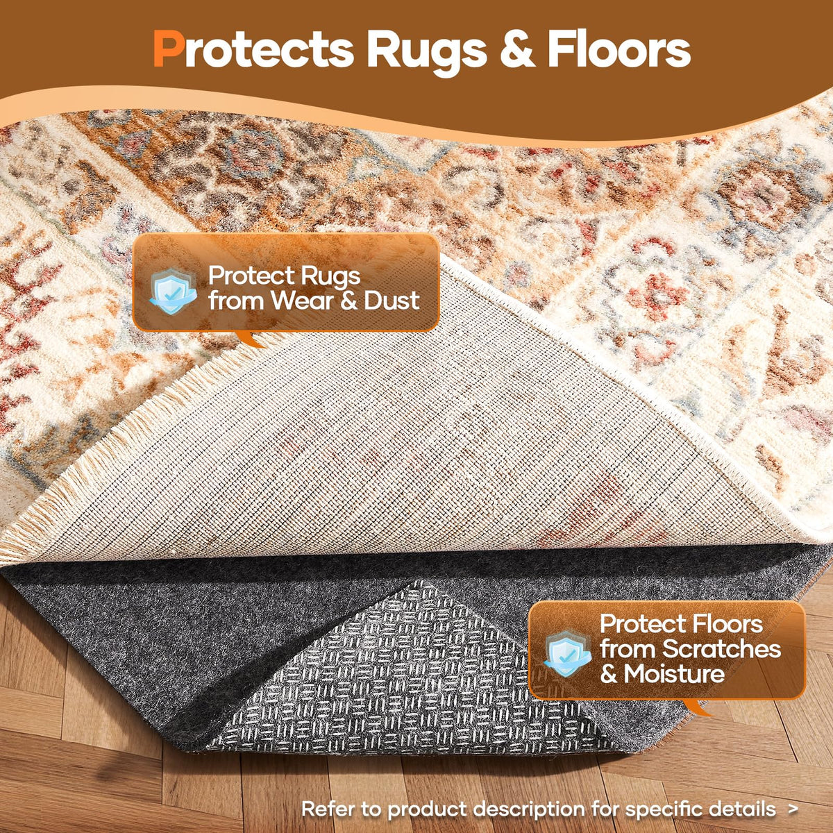 Veken cushion thickness options image showing 4 levels of underfoot comfort.