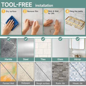 Veken gift-pack shower caddy suitable for housewarmings and homes.