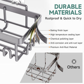 Veken large-capacity shower caddy for shampoos and soaps