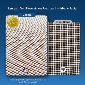Veken non-slip circle rug pad keeps circular area rugs in place on tile or wood.