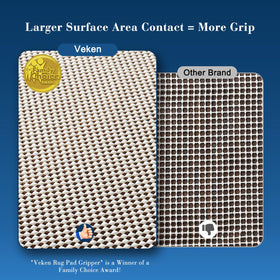 Veken non-slip rug pad setup keeps your area rug secure and cushioned.