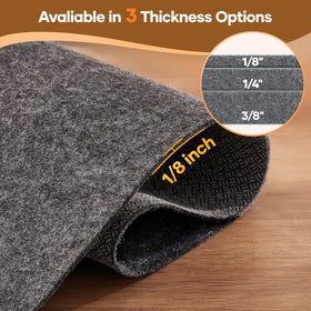 Protective layer reduces floor scratches with Veken rug pad