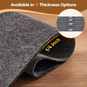 Veken rug pad four thickness options for customized comfort