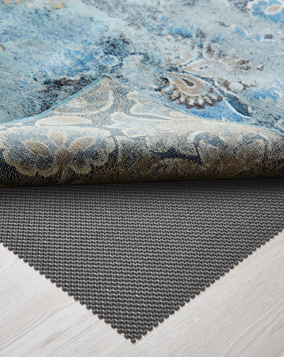 Veken rug pad gripper top view keeps rugs securely in place on hardwood floors.
