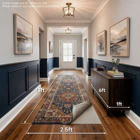 Veken Rug Pad floor protection keeps rug in place and reduces wear.