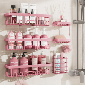 Veken shower caddy 6-pack main view keeps shampoo neatly within reach