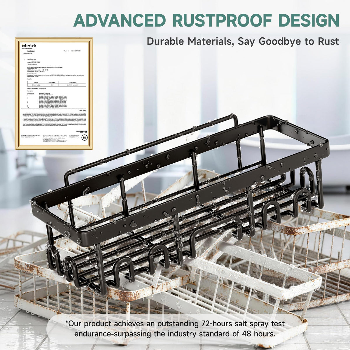 Veken Shower Caddy 6-Pack soap dish keeps soap dry and accessible.