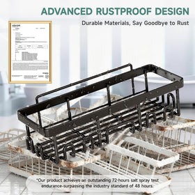Veken Shower Caddy 6-Pack soap dish keeps soap dry and accessible.