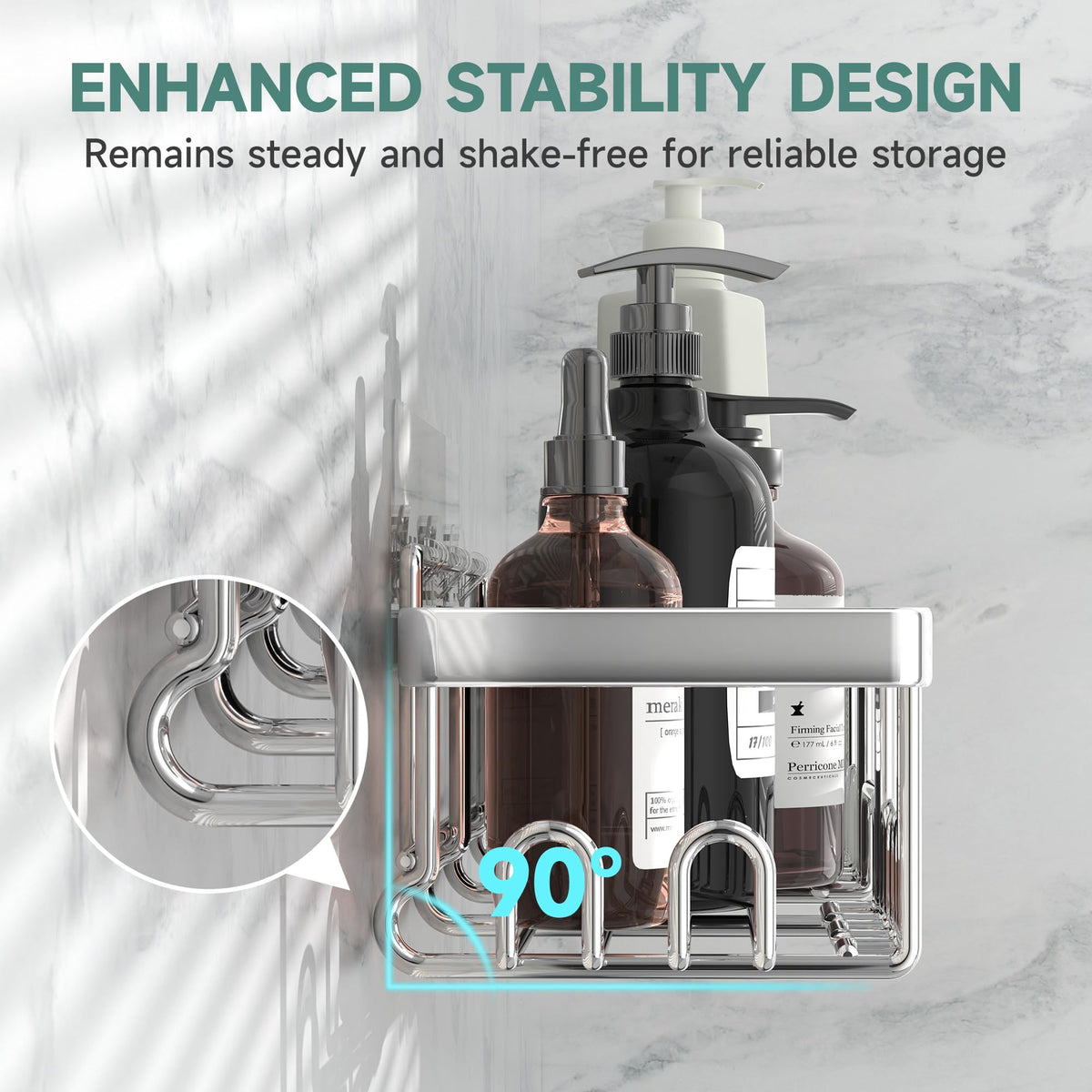 Veken shower caddy 6-pack soap dish keeps soap within reach.