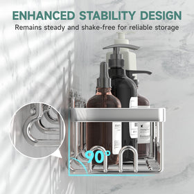 Veken shower caddy 6-pack soap dish keeps soap within reach.