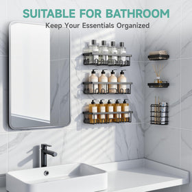 Veken Shower Caddy 6-Pack toothbrush holder keeps brushes organized and ready.