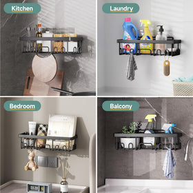 Veken Shower Caddy 6-Pack waterproof design protects contents in wet environments.