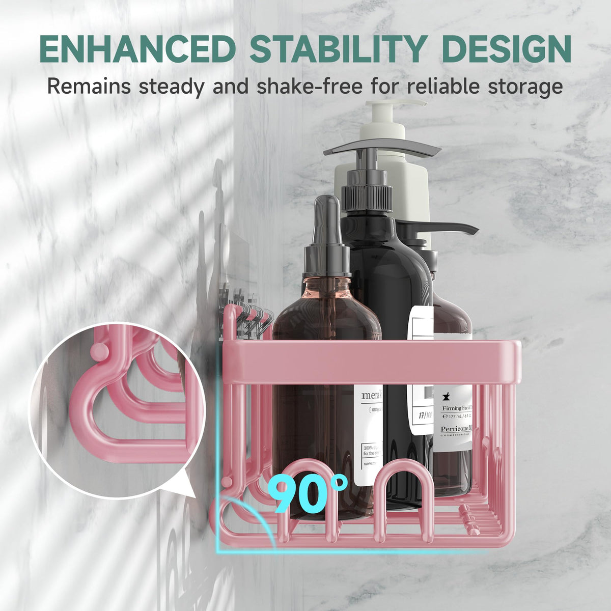 Veken adhesive mount installation demonstrates tool-free setup for quick organization