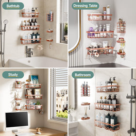 Veken Shower Caddy daily-use setup complements modern bathrooms.