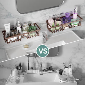 Veken shower caddy durable build for daily use and heavy bottles