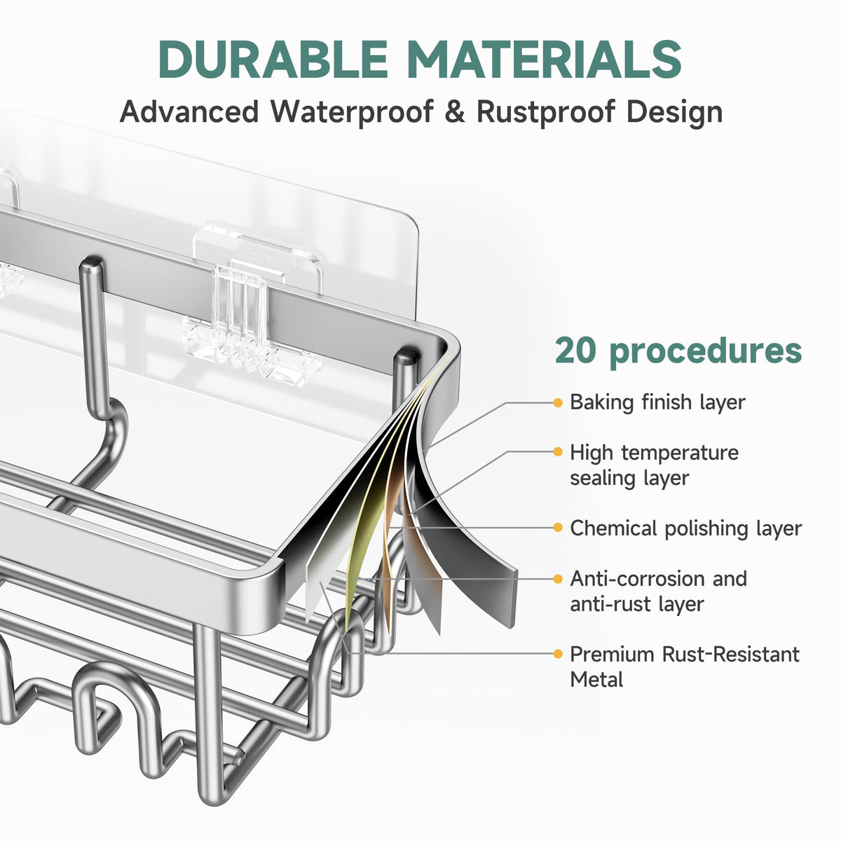 Veken soap dish keeps soap dry and within reach.