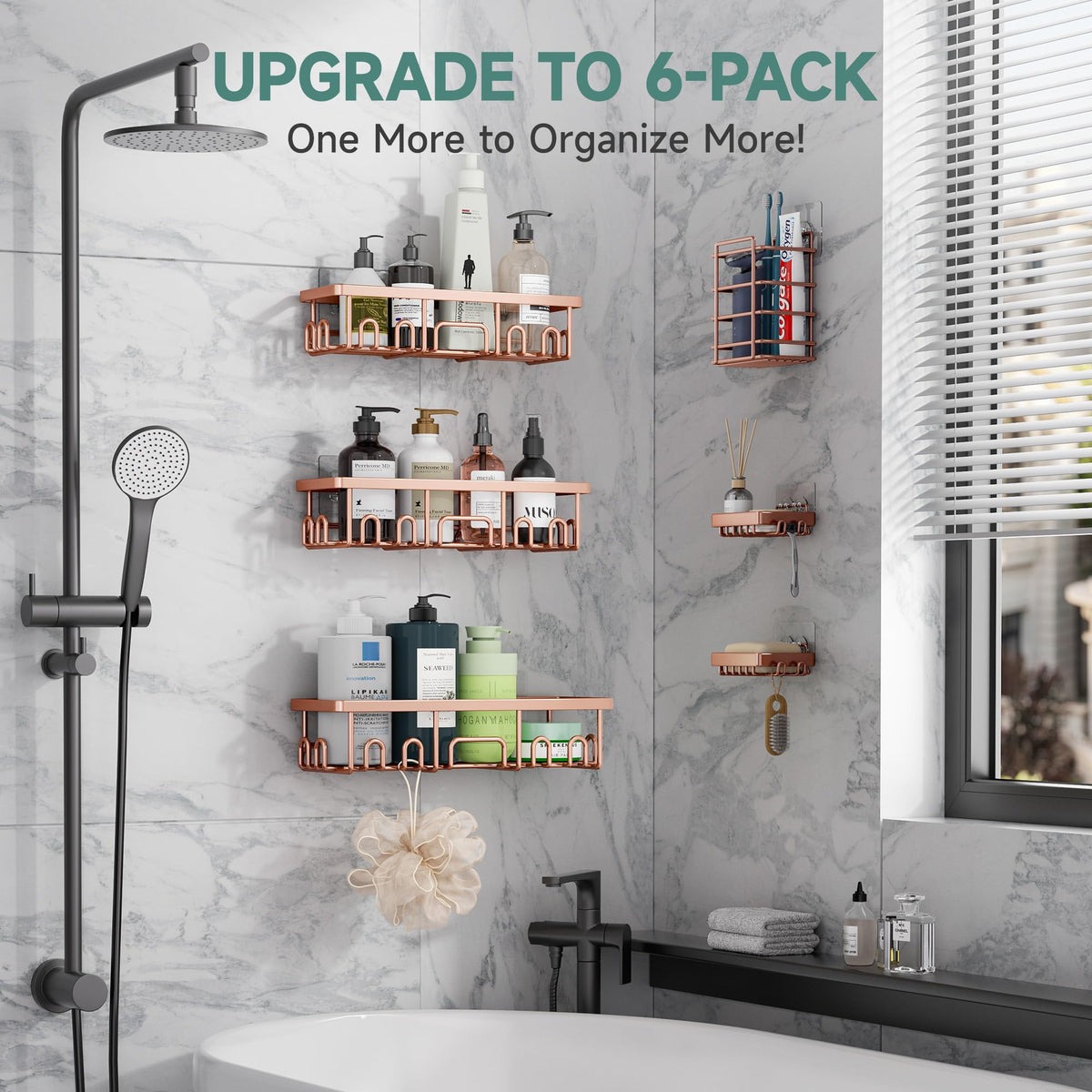 Veken Shower Caddy soap holder keeps essentials within easy reach.