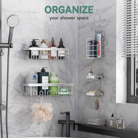 Veken soap dish keeps bars dry and mess-free in the shower.