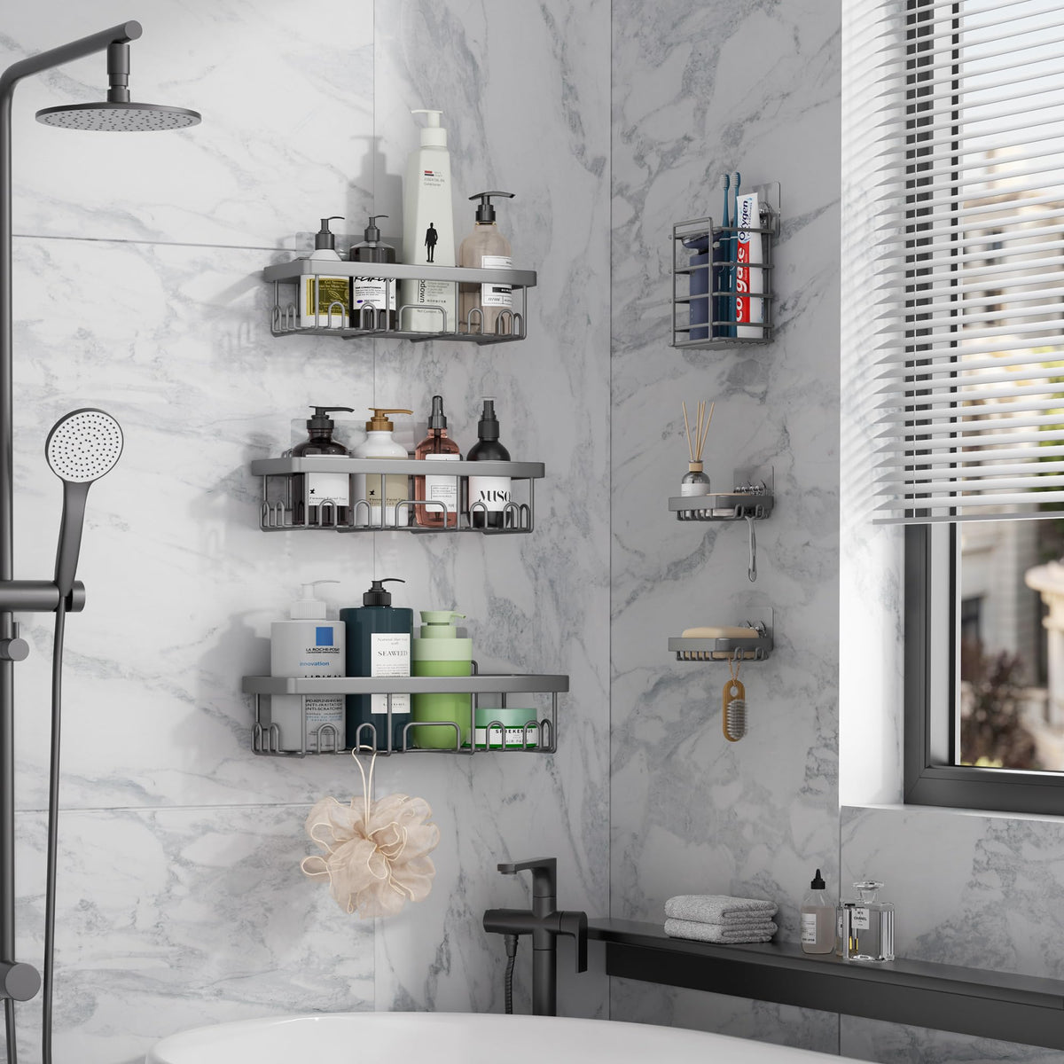 Veken soap and toothbrush holders keep sinks organized