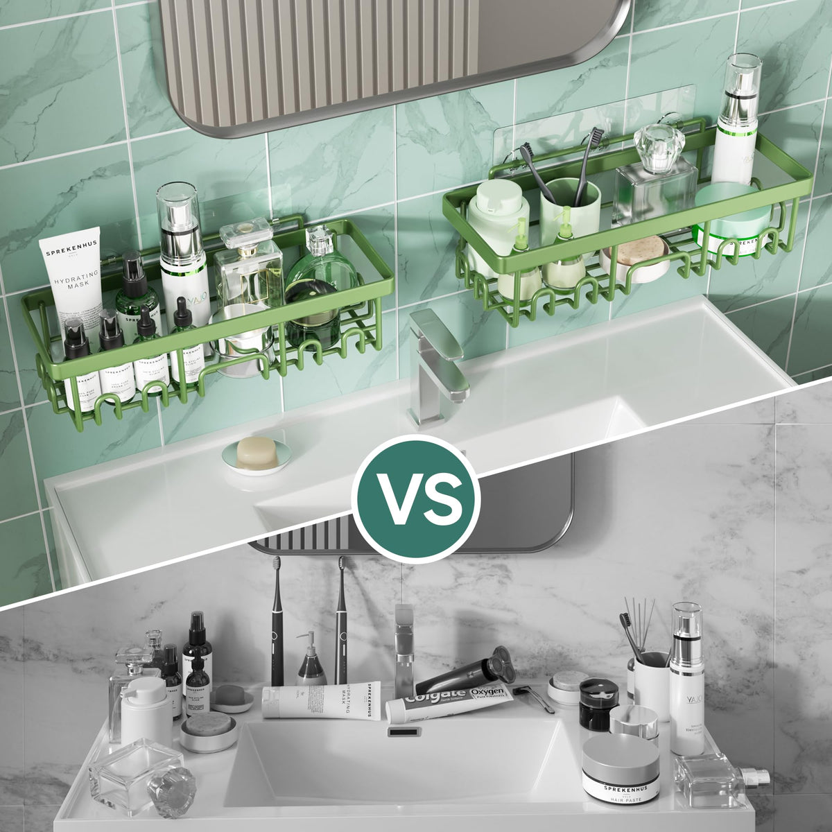 Veken soap holder and toothbrush holders keep essentials tidy and reachable